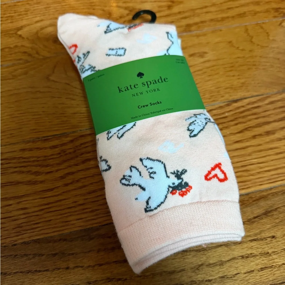 Kate Spade Valentine’s Day Crew Socks - 3 pairs
